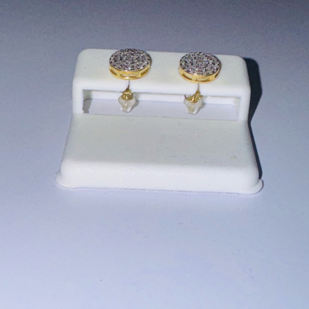 Genuine Diamond earrings, 100% Natural diamonds, FREE APPRAISAL, Gift for him, - Picture 8 of 9